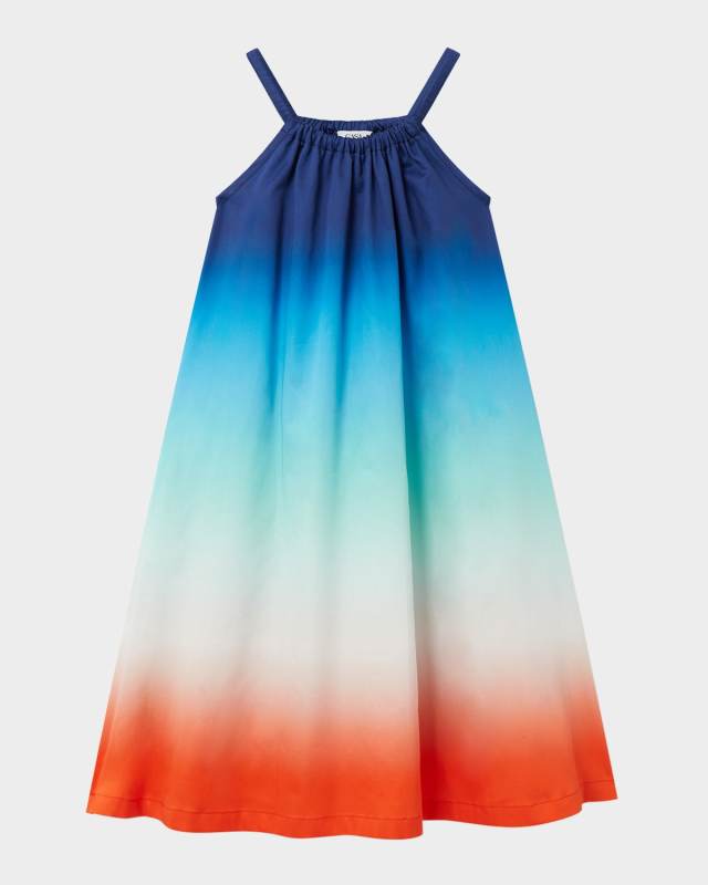 Girl's Beach Club Gradient Cotton Sundress, Size 3T-14